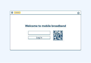 Illustration of login webpage