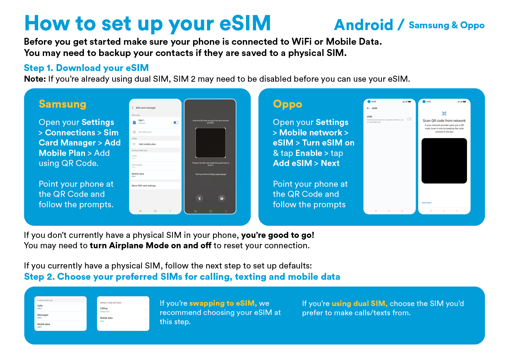 Android - eSIM setup