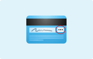 Image of an emoji of the back of a credit or debit card on a light blue background