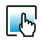 Icon of a finger tapping on a screen