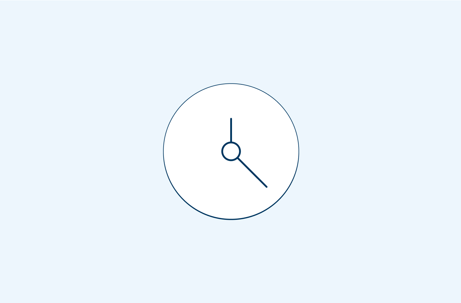 Image of a clock on a light blue background