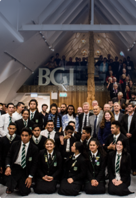 Group photo of Wellington Boys’ and Girls’ Institute students and staff