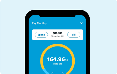 Screenshot of mobile app showing the usage cost of 50 cents