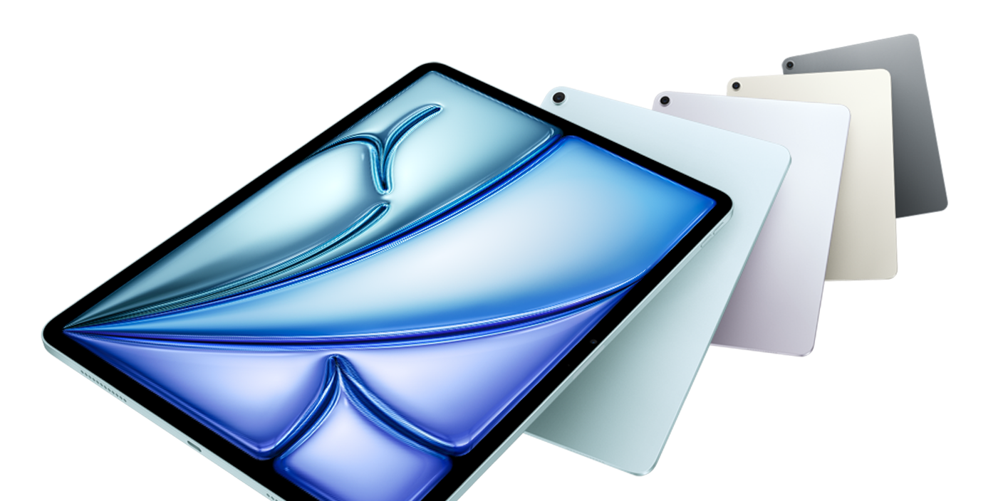 Banner - iPad Air - March 2026 Image of the iPad Air tablets in different colours